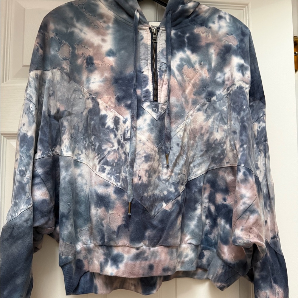 PINK Victoria's Secret Navy Tie-Dye Hoodie